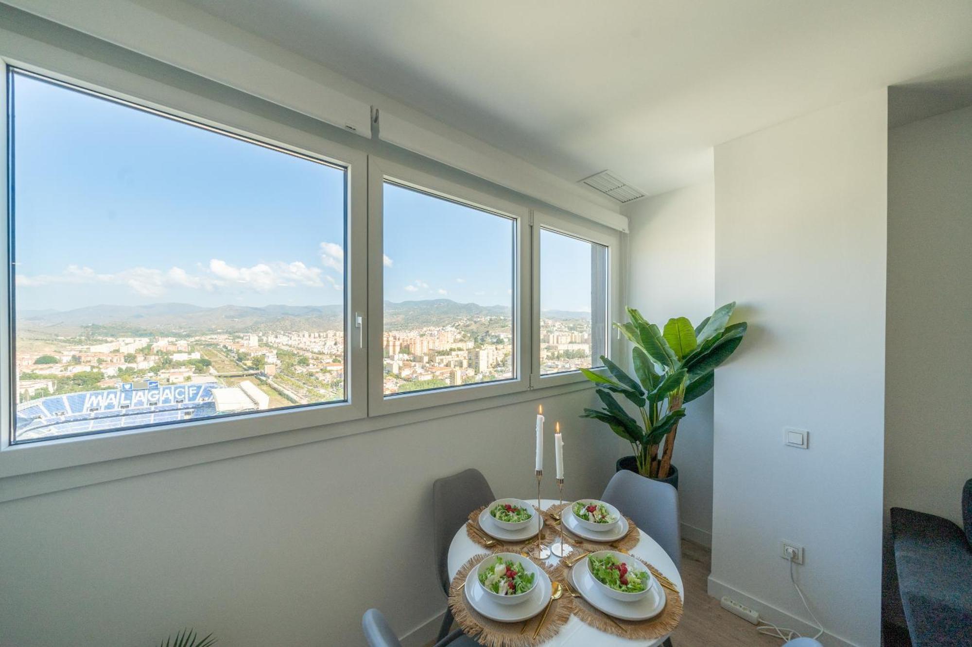 Xpce Urban 4 Malaga Skyline - Free Parking Daire Dış mekan fotoğraf